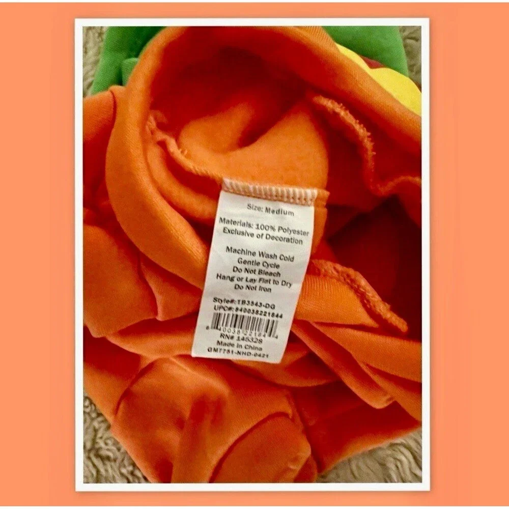 Pumpkin Dog Costume ~ Size Medium